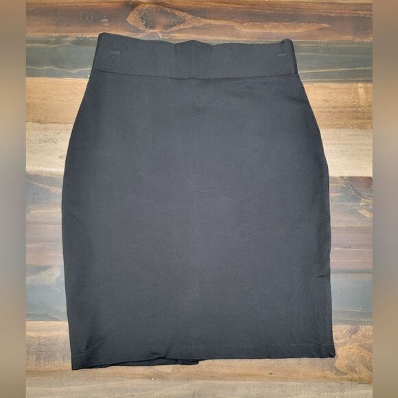 Tapata Ponte Pencil Skirt Stretchy Black Knee Length Bodycon High-waisted Size M - Picture 5 of 12